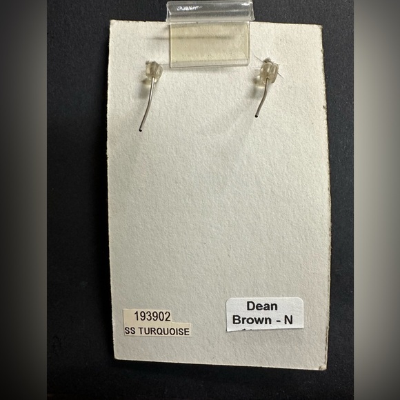 Vintage Stirling Silver Navajo Turquoise earrings - Picture 3 of 10